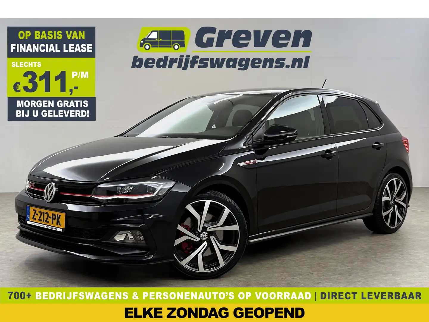 Volkswagen Polo GTI 2.0 TSI 200PK LED Clima Cruise PDC 18''LMV Zwart - 1