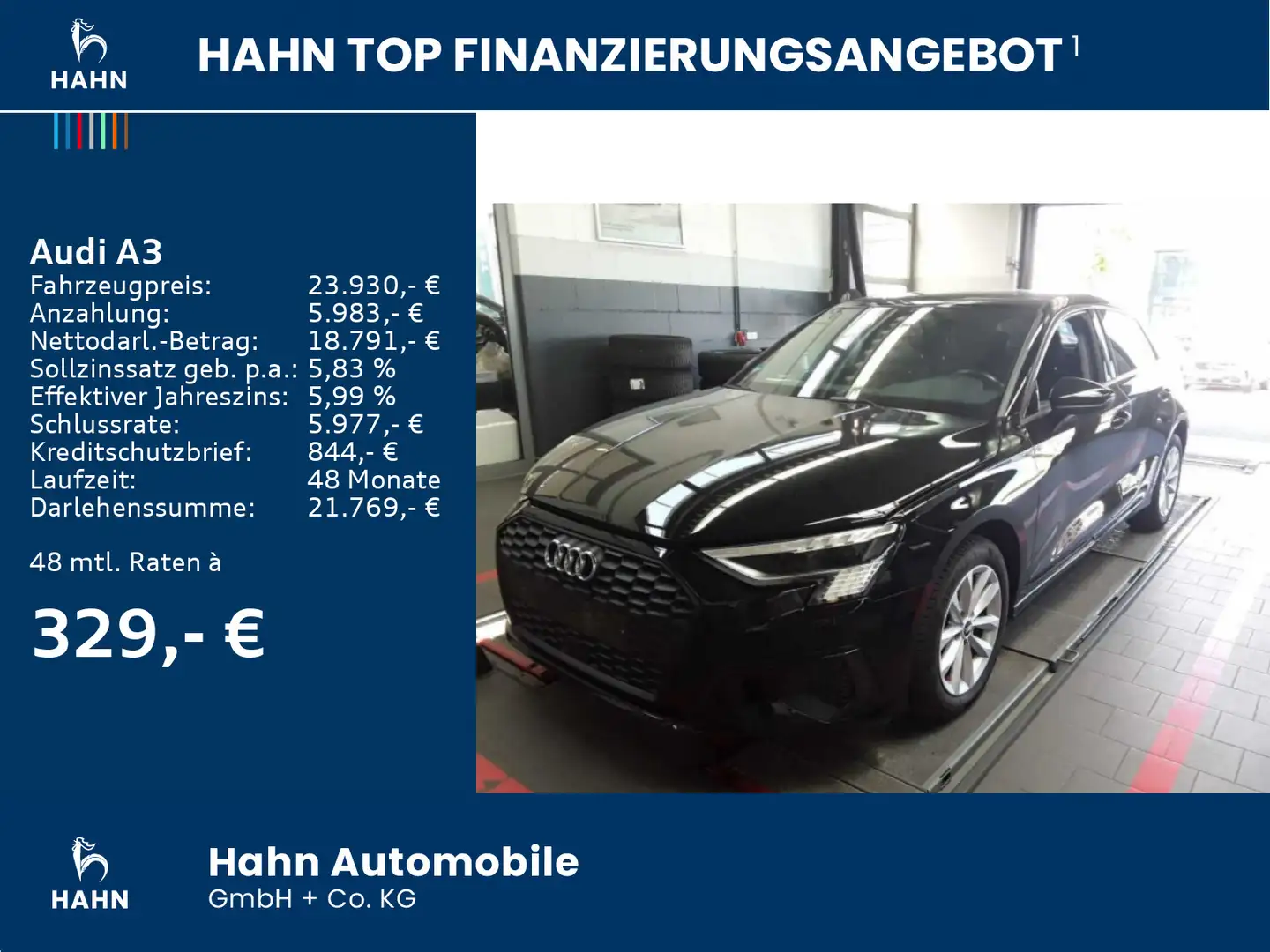 Audi A3 30 2.0TDI Sportback ACC Cam LED Navi Sitzh. Schwarz - 2