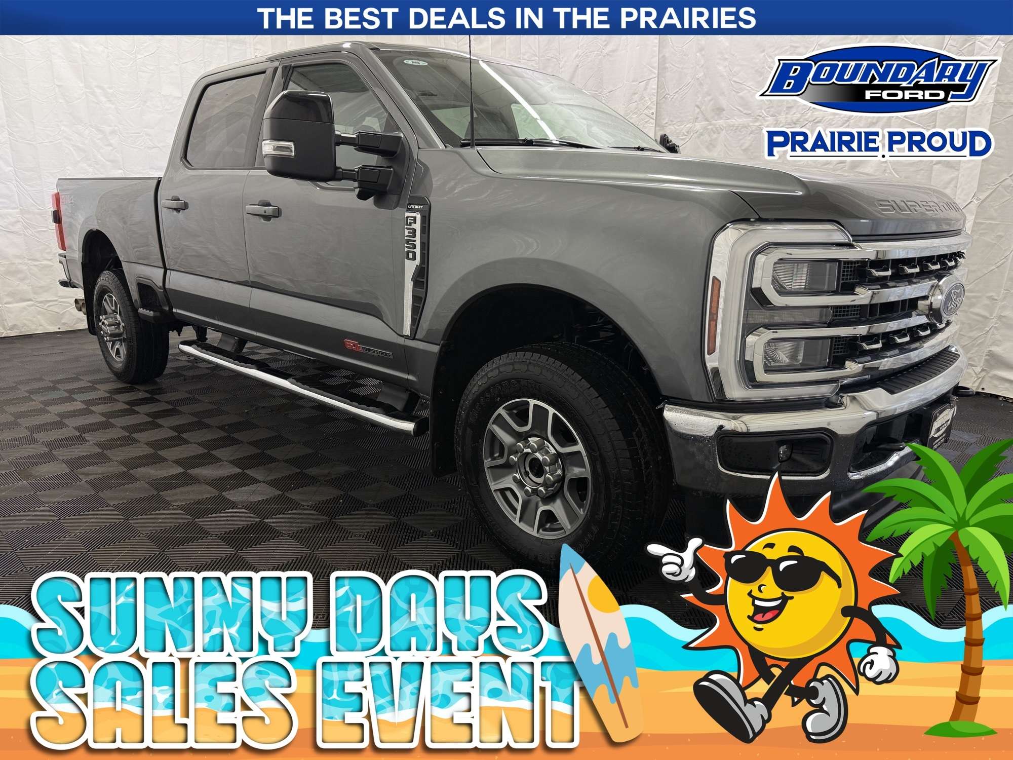 Gray 2024 Ford F-350 Super Duty Pickup Truck Four-Wheel Drive Automatic