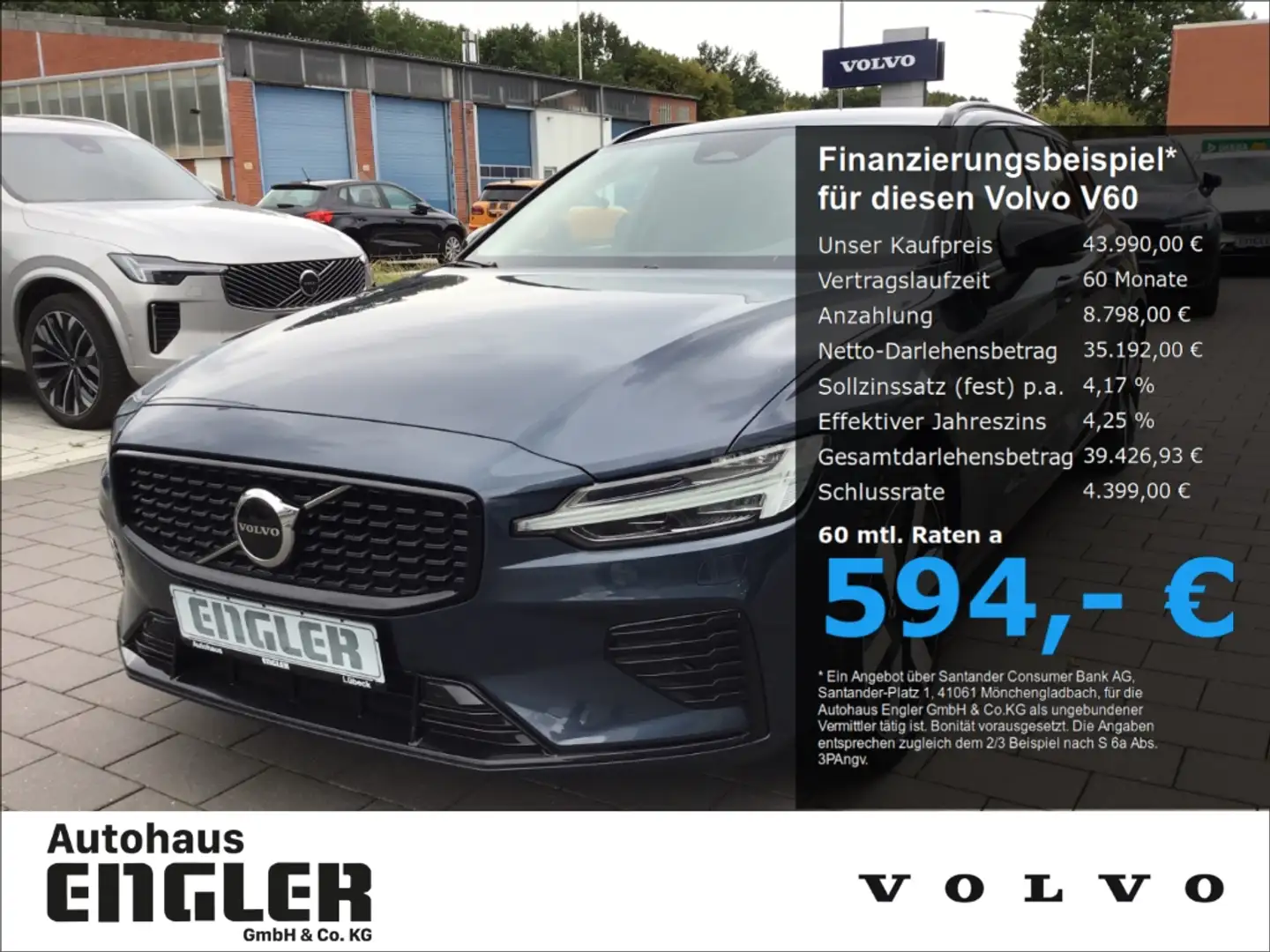 Volvo V60 T6 Plus Dark AWD Stadhzg. DAB+ Cam Bleu - 1