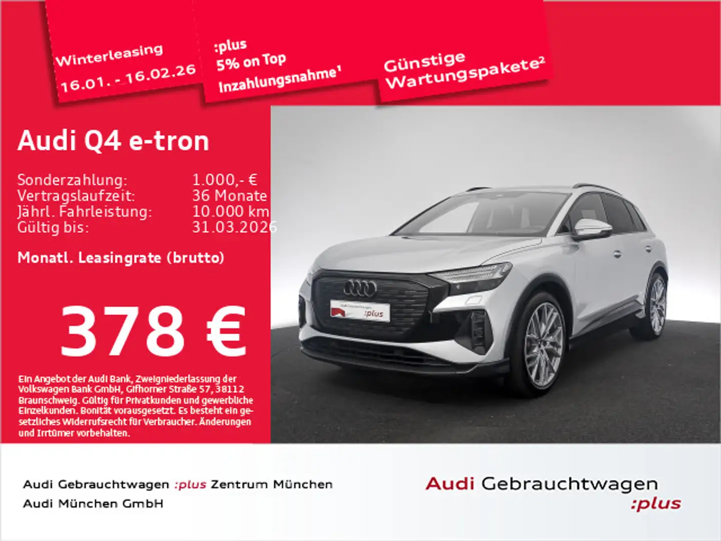 Audi Q4 e-tron 45 advanced 21"Zoll/AHK/Matrix/SONOS Argent - 1