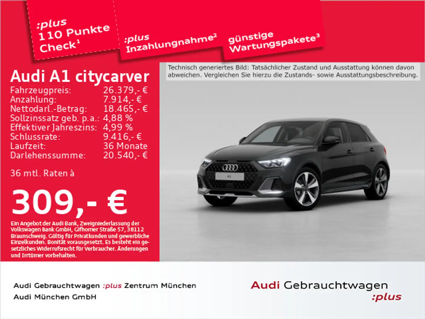 Audi A1 35 TFSI S tronic Virtual/Navi+/PDC Schwarz - 1