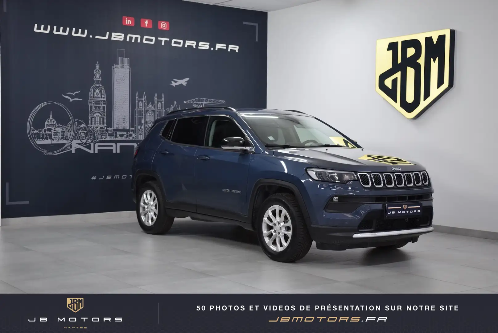 Jeep Compass 1.3 PHEV T4 190 ch 4xe eAWD Limited Bleu - 1