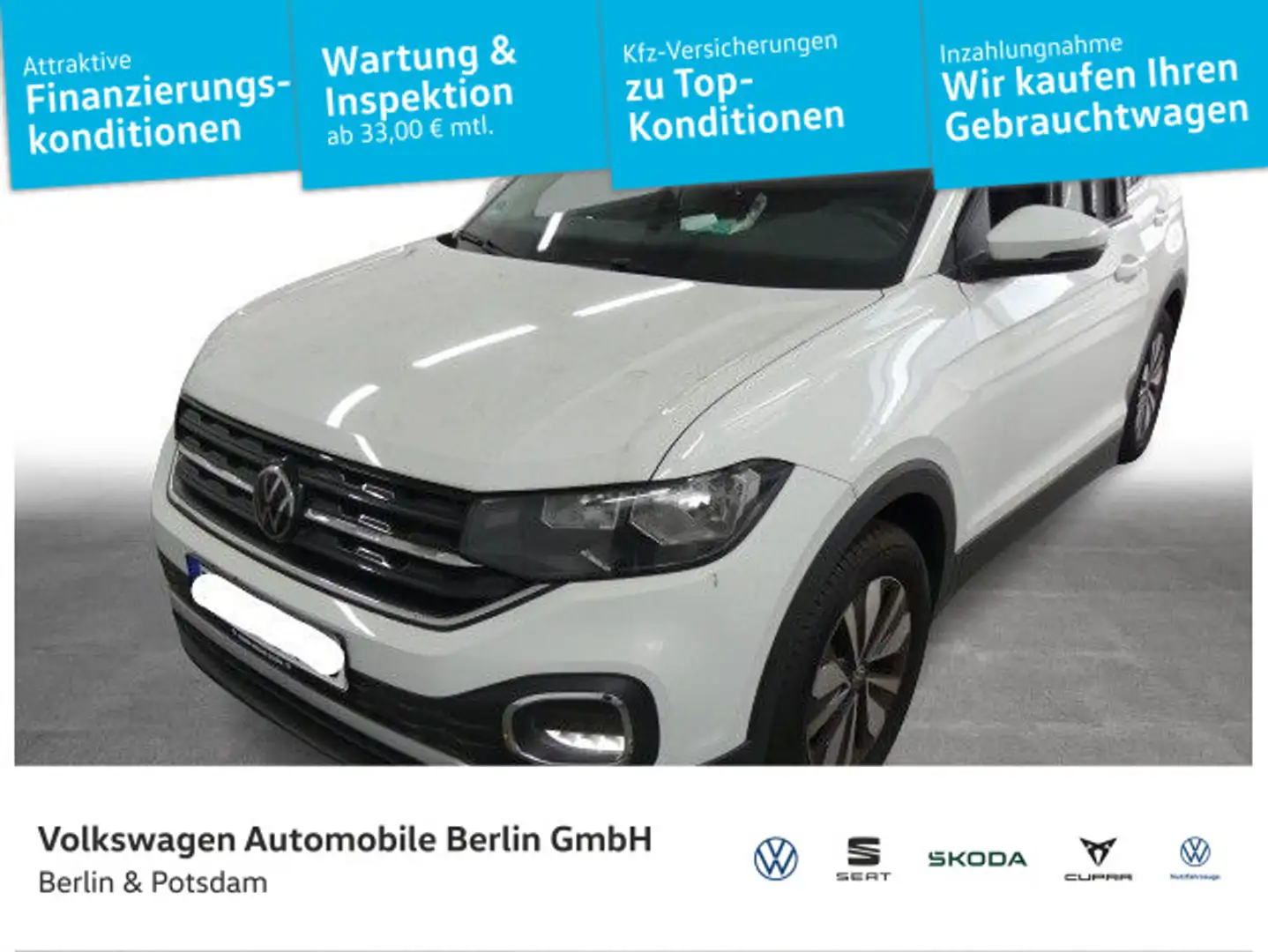 Volkswagen T-Cross 1.0 TSI Move Klima ACC Connect PDC GRA S Weiß - 1