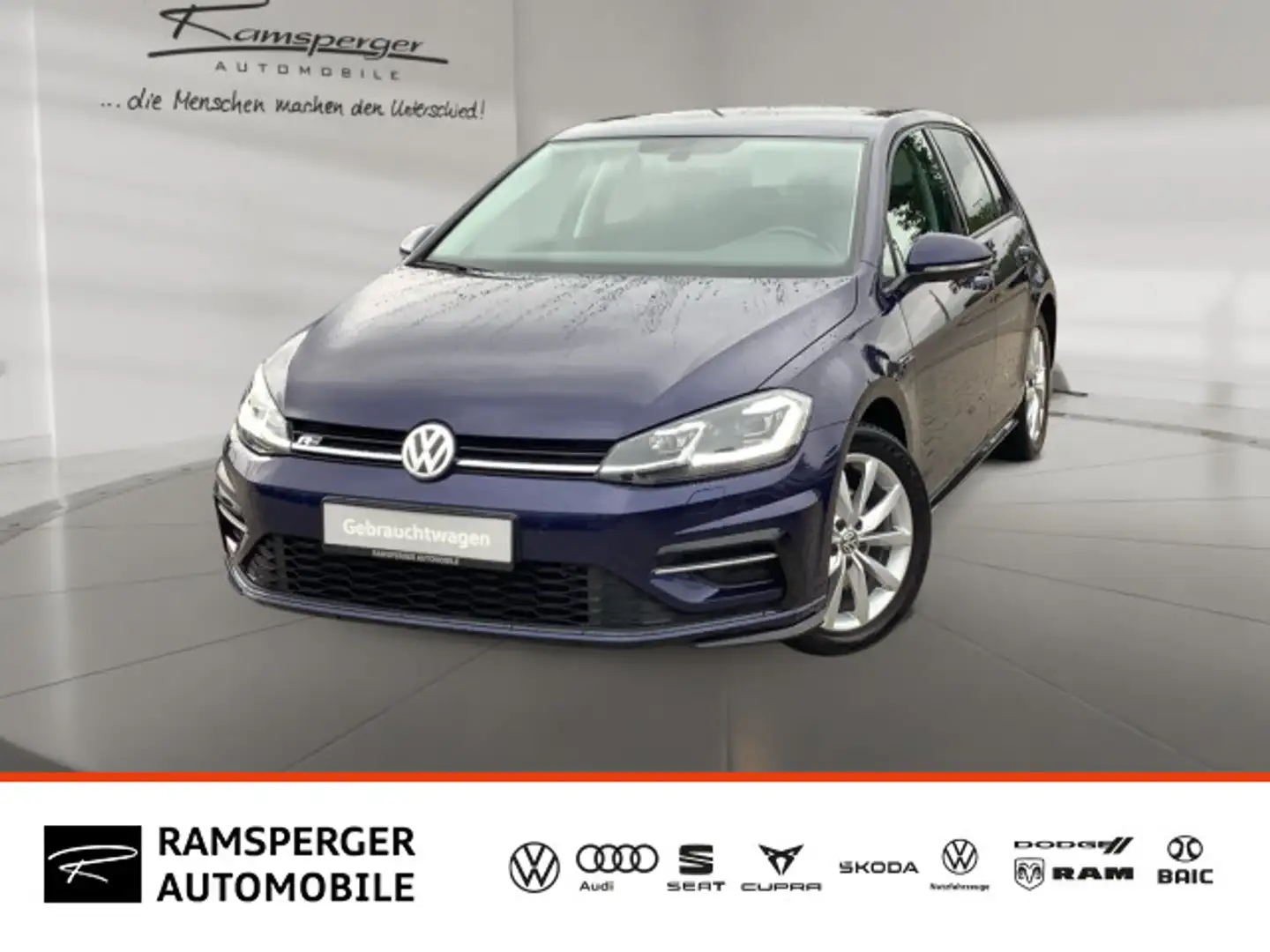Volkswagen Golf VII 1.5 TSI DSG R-Line Highline AHK ACC LED Blau - 1