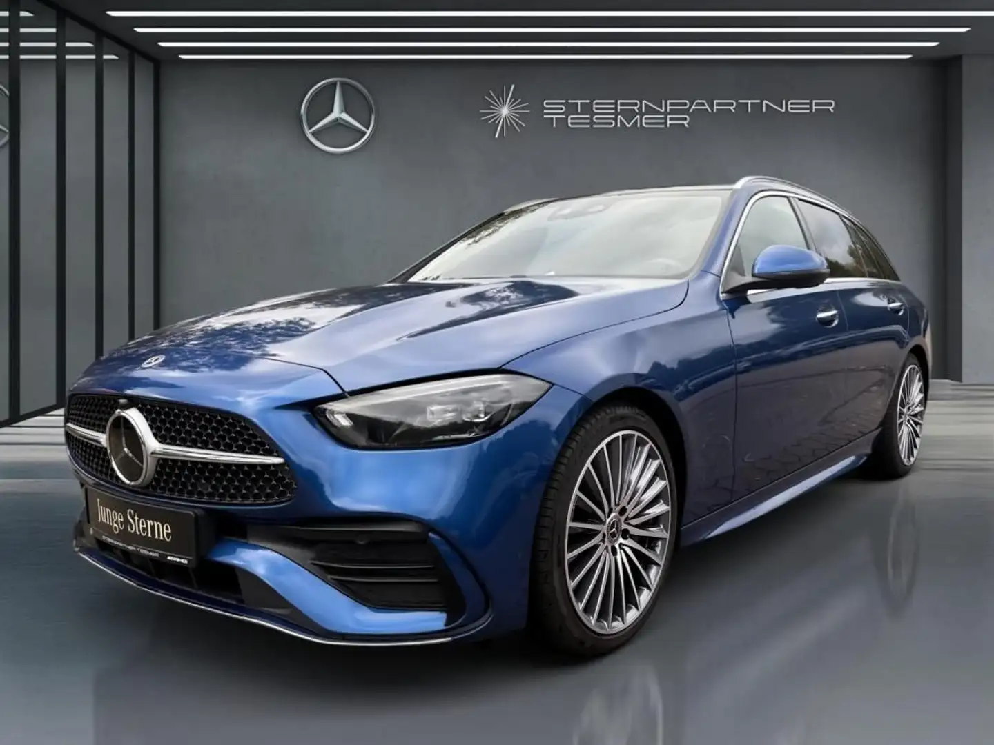Mercedes-Benz C 220 d T AMG+VOLLLEDER+PANO+StHz.+AHK+HUD+KAMER Blau - 1