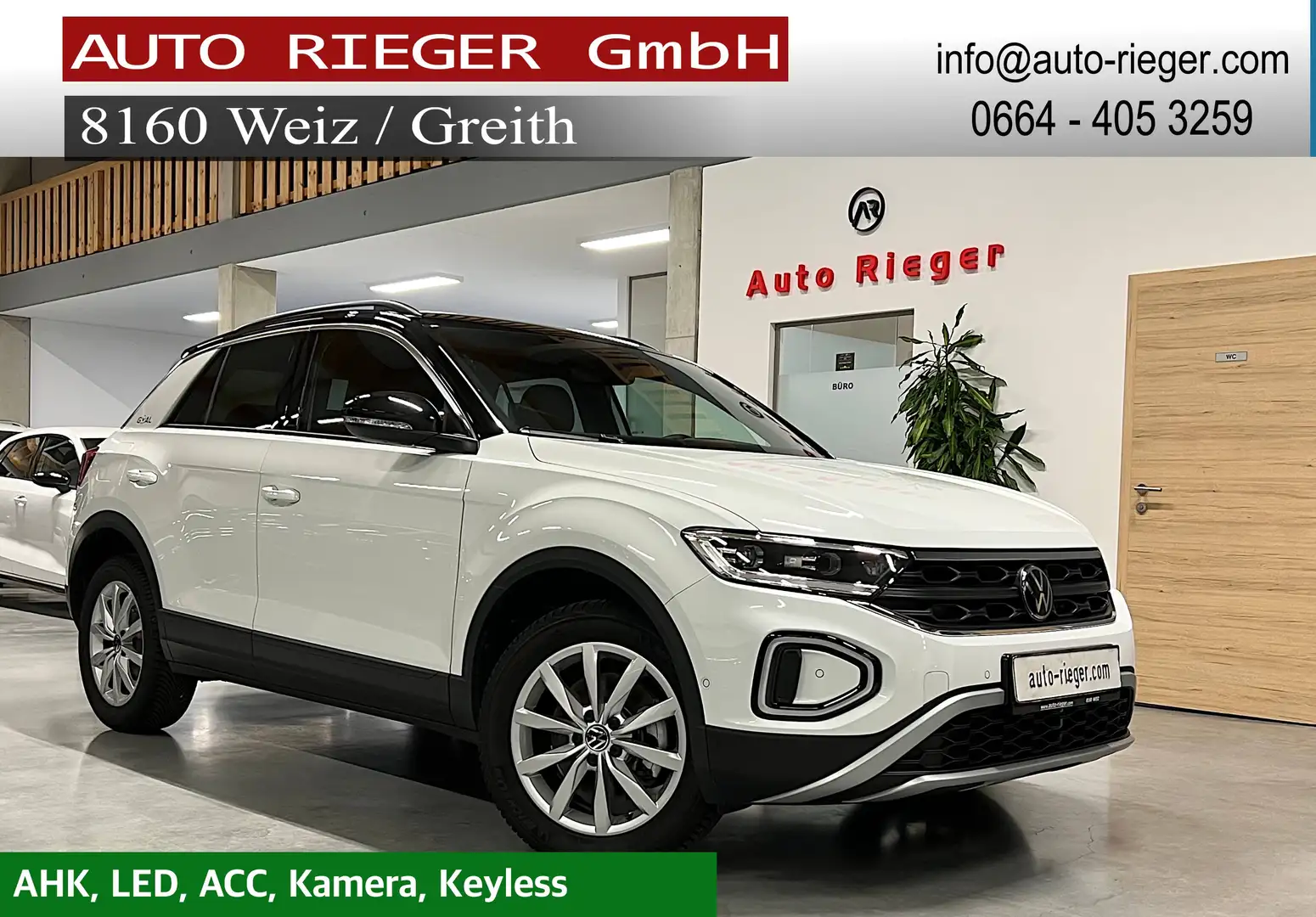Volkswagen T-Roc Goal TDI DSG, LED, ACC, AHK, Kamera,Keyless Weiß - 1