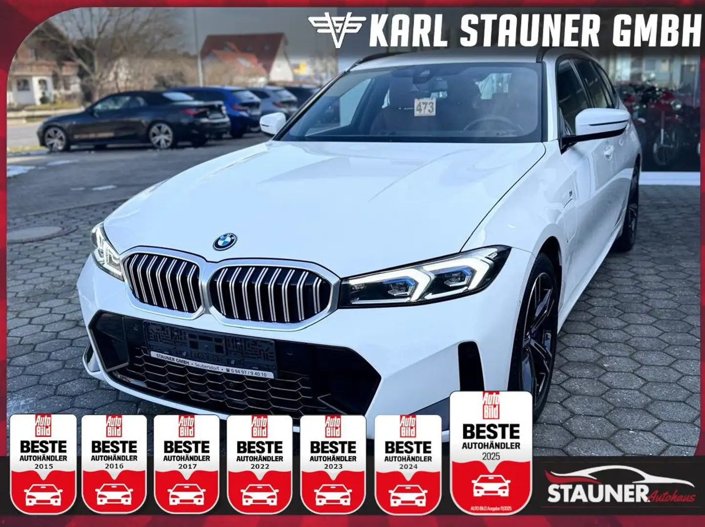 BMW 330 e Touring M-Sport LED ALARMANLAGE KAMERA Blanc - 1