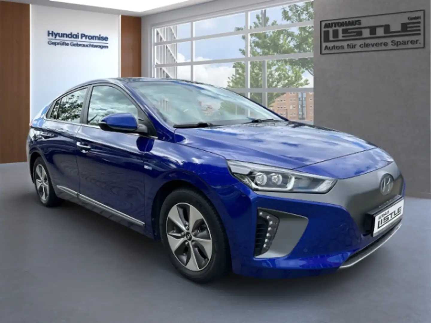Hyundai IONIQ Premium Elektro +NAVI+KLIMA+PDC+LED+RFK+LEDER+UVM Blau - 2
