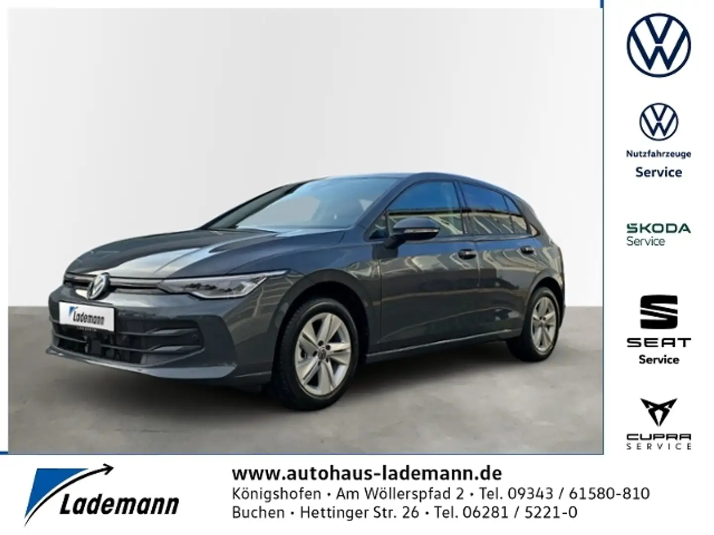 Volkswagen Golf 1.0 TSI FACELIFT AHK+HEAD-UP+RFK+ACC+NAVI.+ Grau - 1
