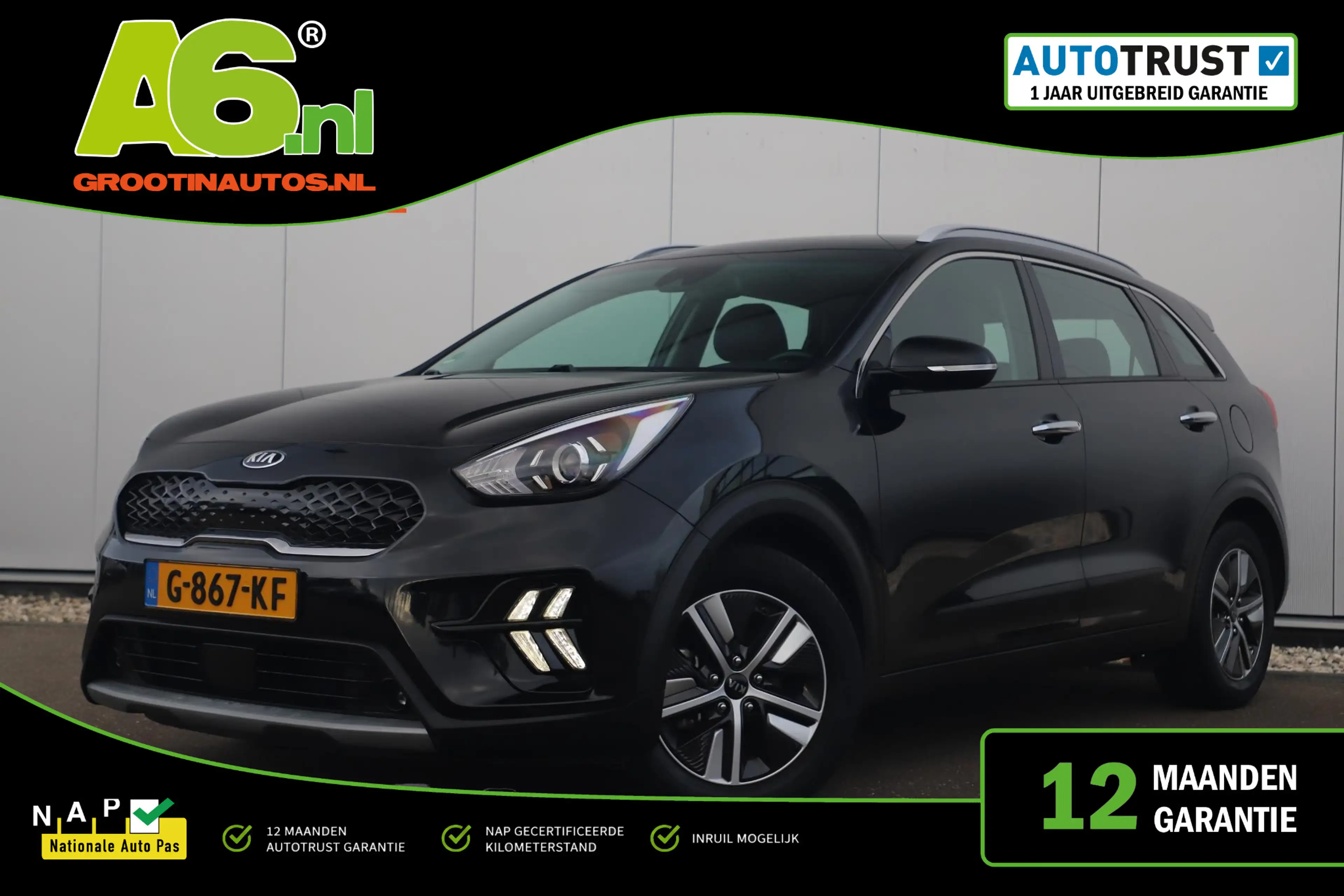 Kia Niro 1.6 GDi Hybrid DynamicLine 140PK Automaat Half Led
