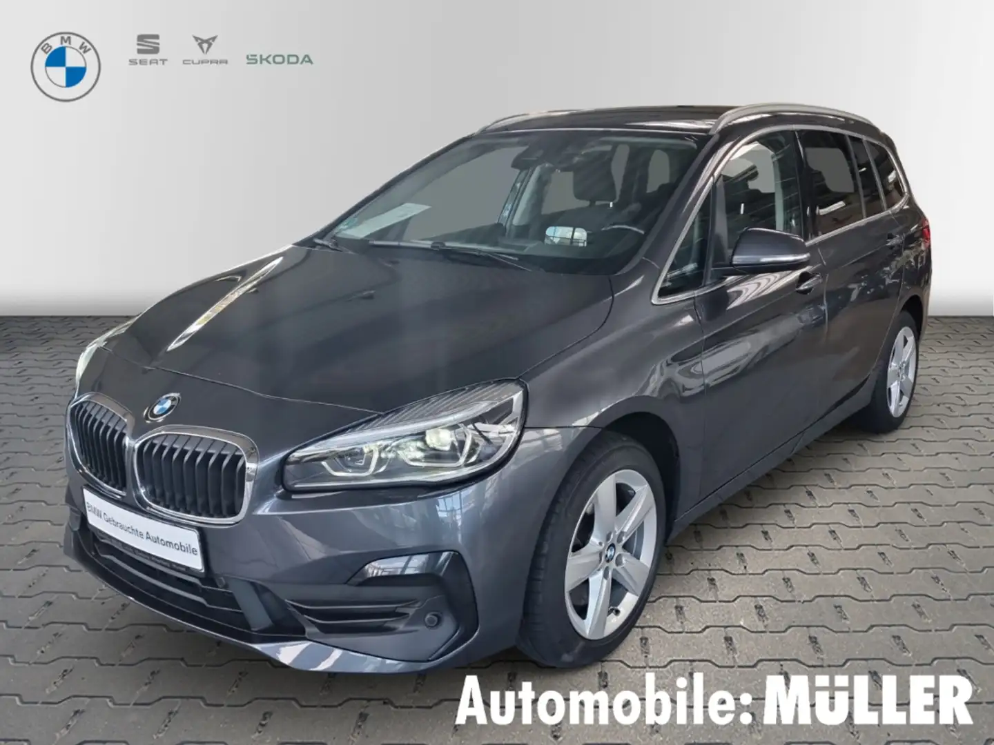 BMW 220 Gran Tourer d 7-Sitzer HUD Navi LED El. Heckklappe Grau - 1