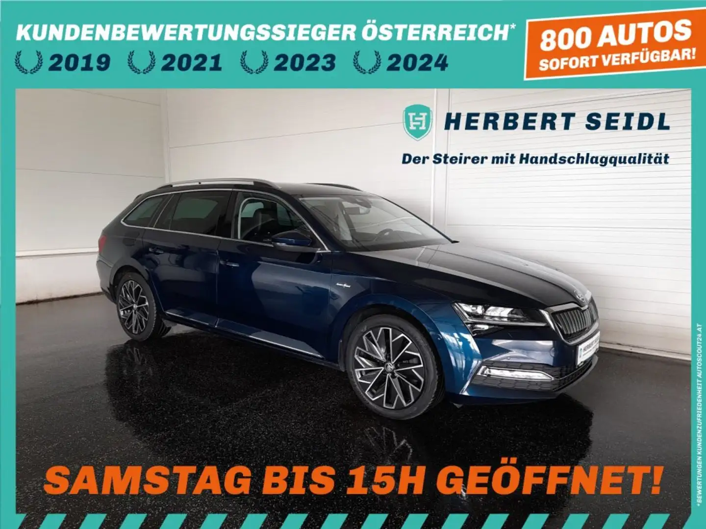 Skoda Superb Kombi "L & K" PHEV DSG *LEDER & MEMORY / STANDHZG / MATRIX-LED / DCC / 18 ZOLL / VIRTUELL / NAVI / AHV & 360° KAMERA* Blau - 1
