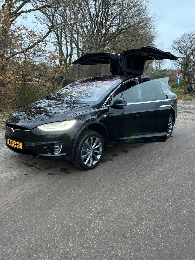 Tesla Model X 90D 7p.|FREECHARGE|Leer|20Inch|haak|free internet Zwart - 2