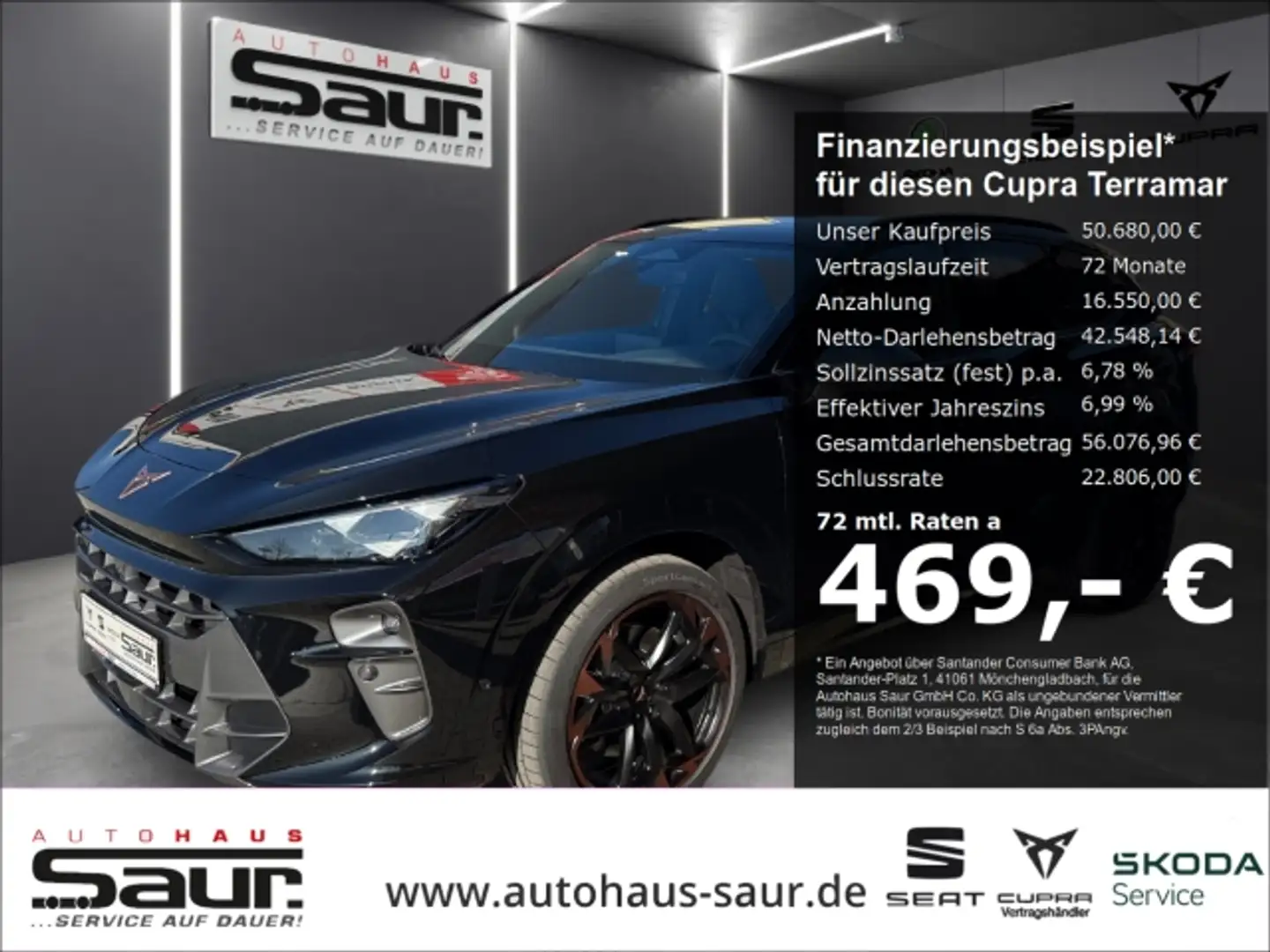 CUPRA Terramar VZ 2.0 TSI 4Drive LED KLIMA NAVI SENNHEISER AHK Schwarz - 2