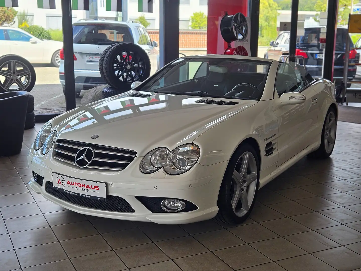 Mercedes-Benz SL 55 AMG *Durchgehend Scheckheftgepflegt MB, 1. Hand, Bose* Weiß - 1
