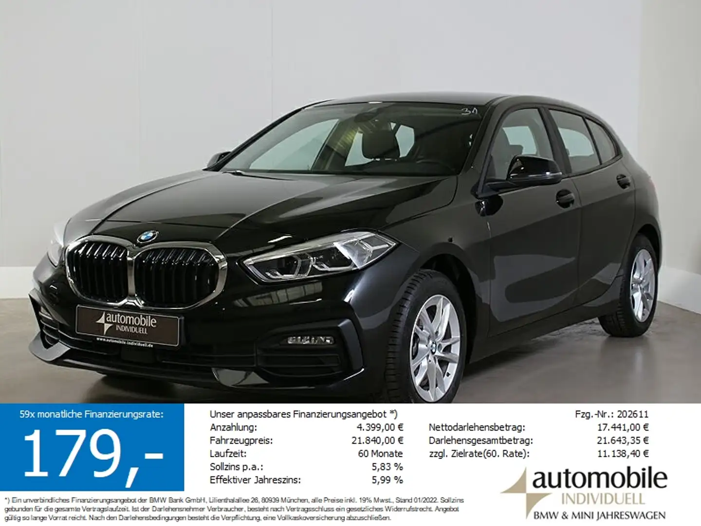BMW 118 i Advantage DKG LiveCockpit DAB LED Tempomat Negro - 1