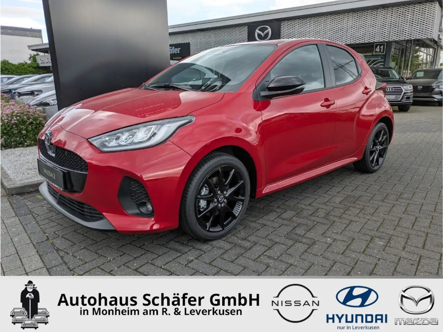 Mazda 2 HOMURA 1.5L VVT-i 116PS CVT LED Blendfreies Fernl. Rot - 1