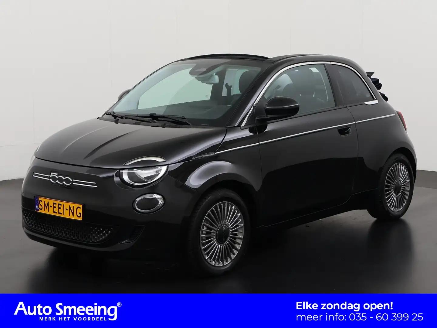 Fiat 500e Cabrio 42 kWh | LED | Virtual Cockpit | Apple Carp Zwart - 1