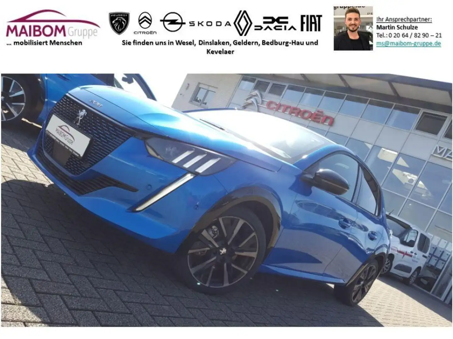 Peugeot 208 Elektromotor 136 GT Bleu - 1