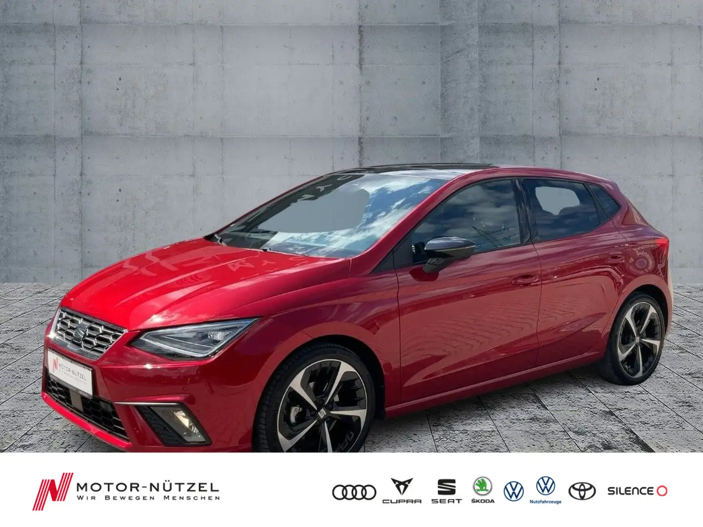 SEAT Ibiza 1.5 TSI DSG FR-LINE LED+NAVI+ACC+SHZ+PANO Rojo - 1