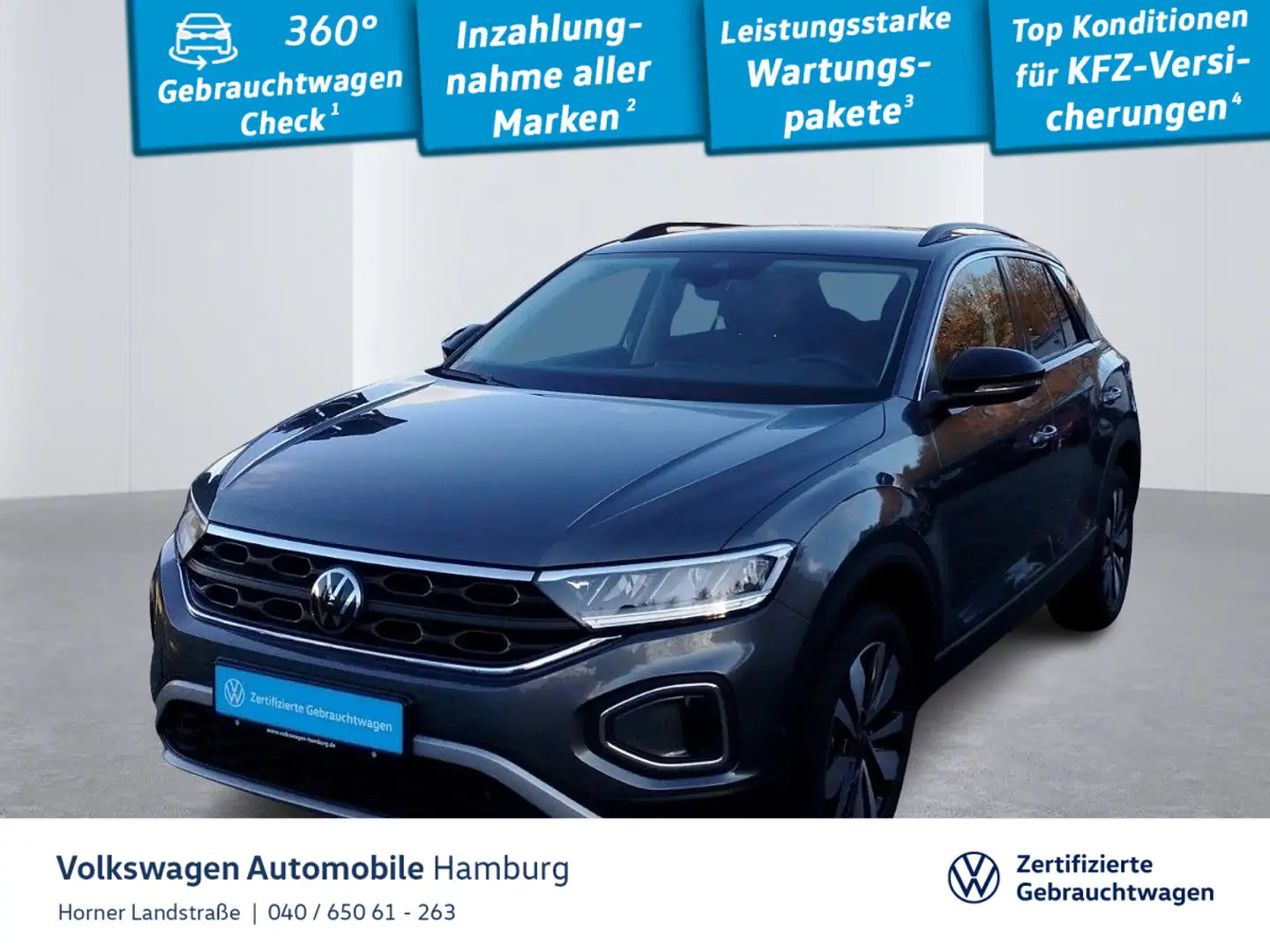 Volkswagen T-Roc Goal 1.0 TSI Sitzheizung Navi Einparkhilfe Grau - 1