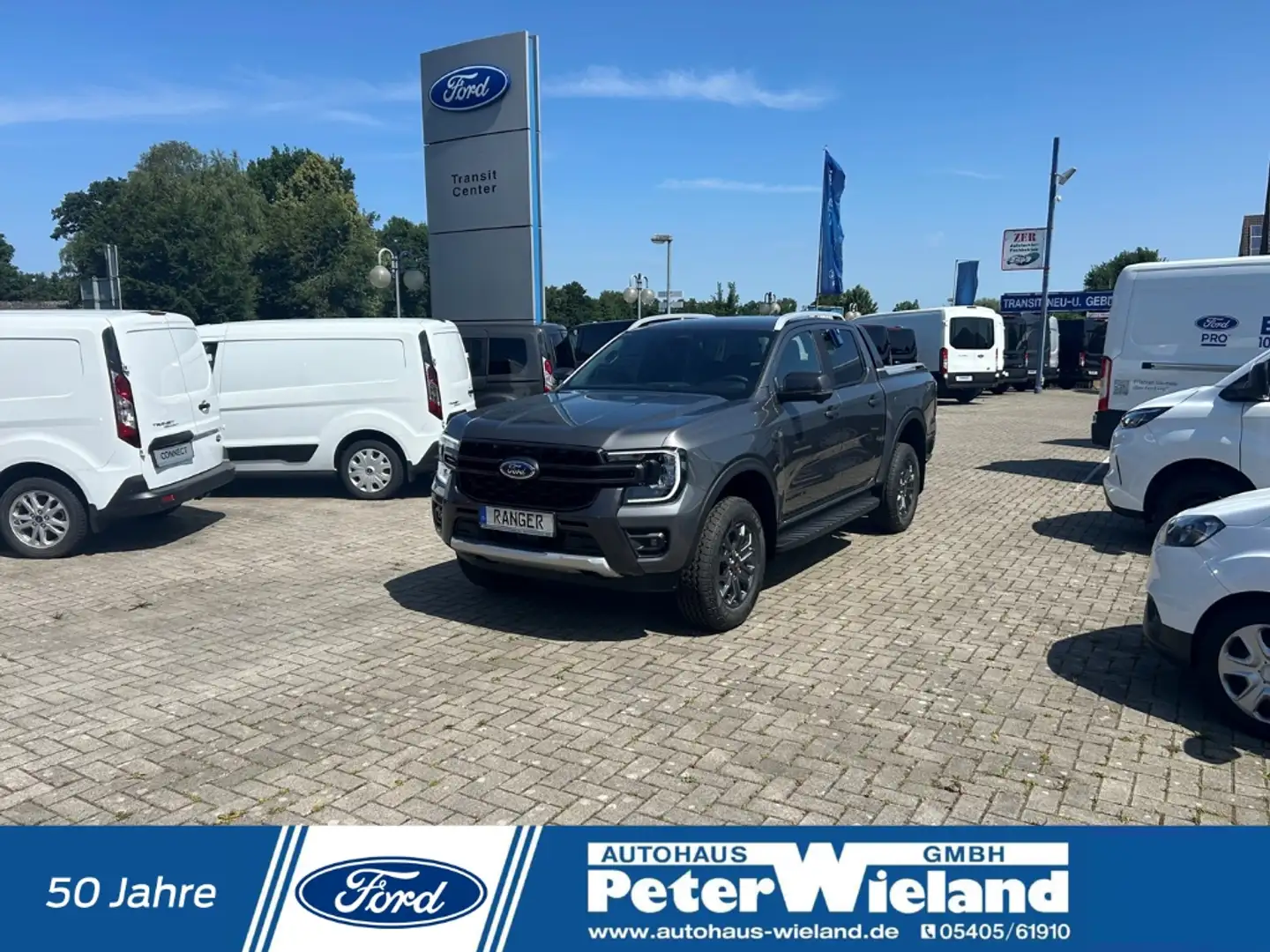 Ford Ranger Wildtrak V6 e-4WD Doppelkabine 3.0 Ecoblue EU6e AH Grau - 1