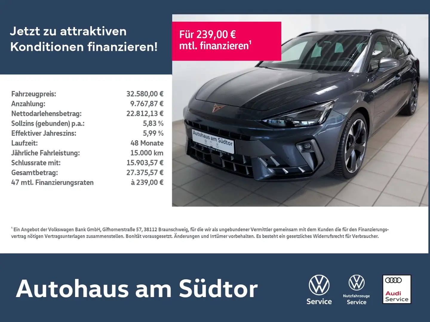 CUPRA Leon SP 1.5 eTSI | LED RFK ACC Navi Grau - 1