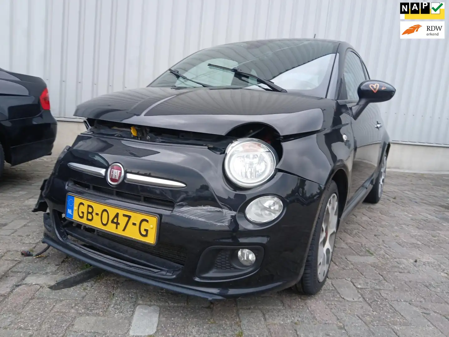 Fiat 500 0.9 TwinAir Turbo 500S - Clima - Geen Sleutel - Sc Zwart - 1