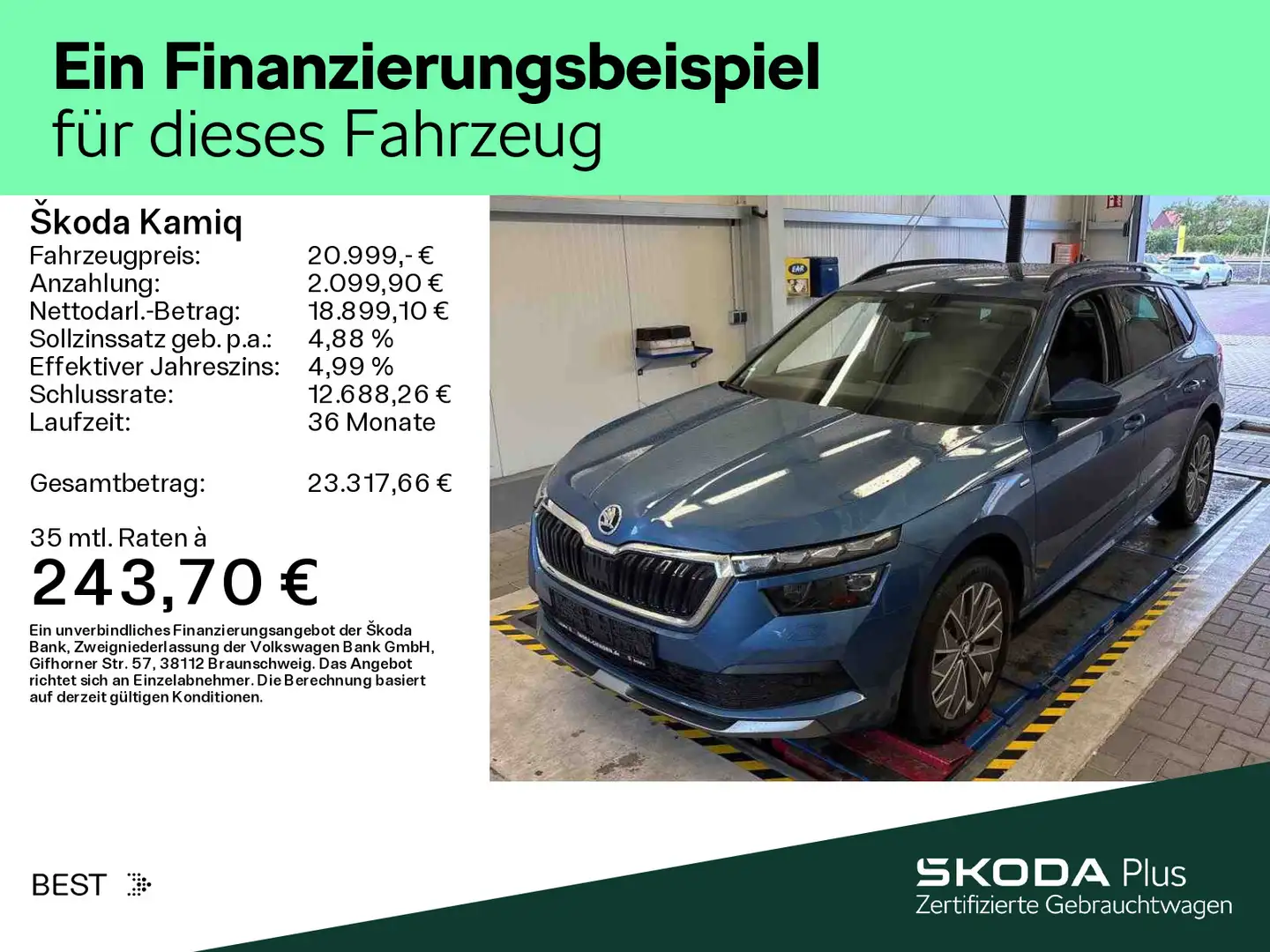 Skoda Kamiq 1.0 TSI DSG CLEVER*AHK*KAMERA*NAVI*LED*LM* Blau - 2