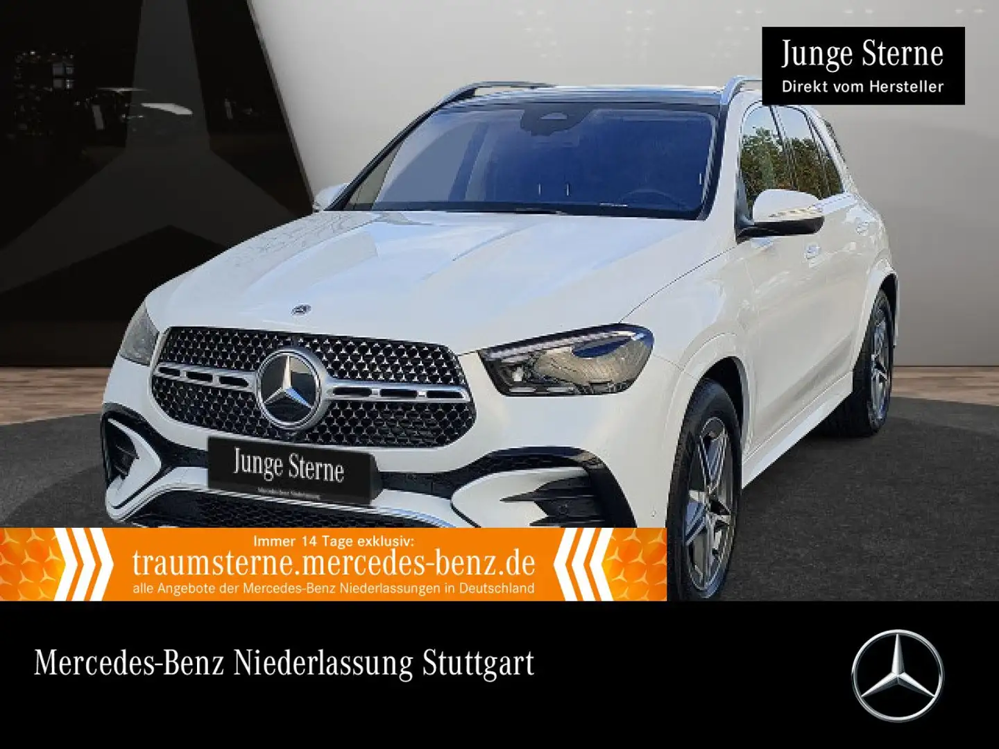 Mercedes-Benz GLE 450 d 4M AMG+PANO+360+AHK+MULTIBEAM+STHZG+20" Weiß - 1
