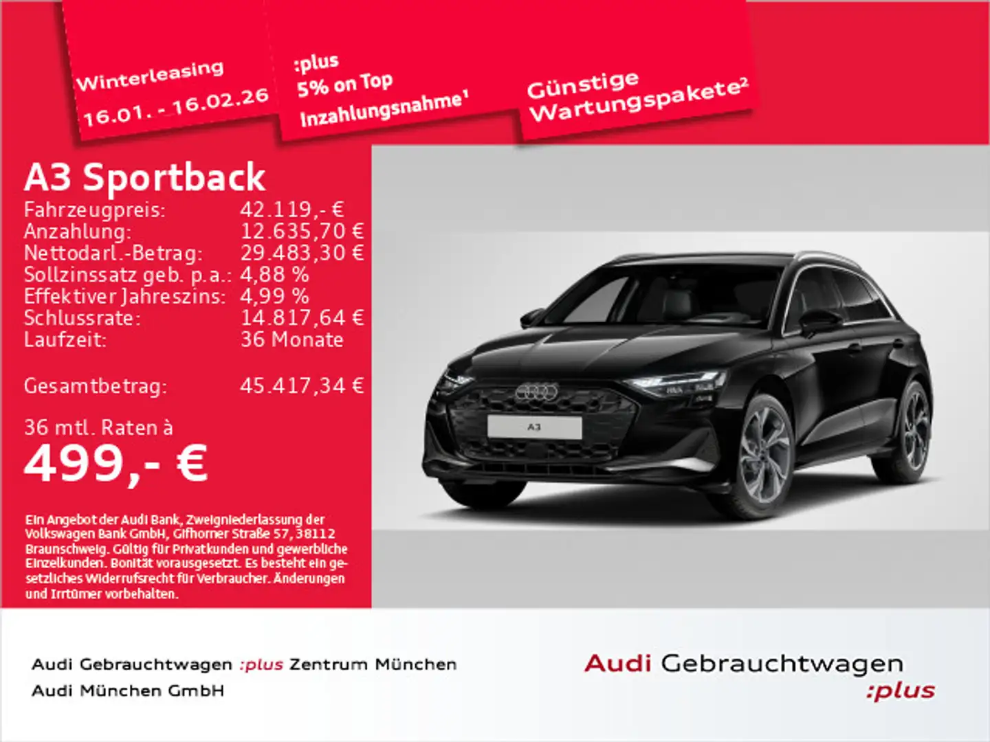 Audi A3 40 TFSI e S tronic advanced AHK/Mat Schwarz - 1
