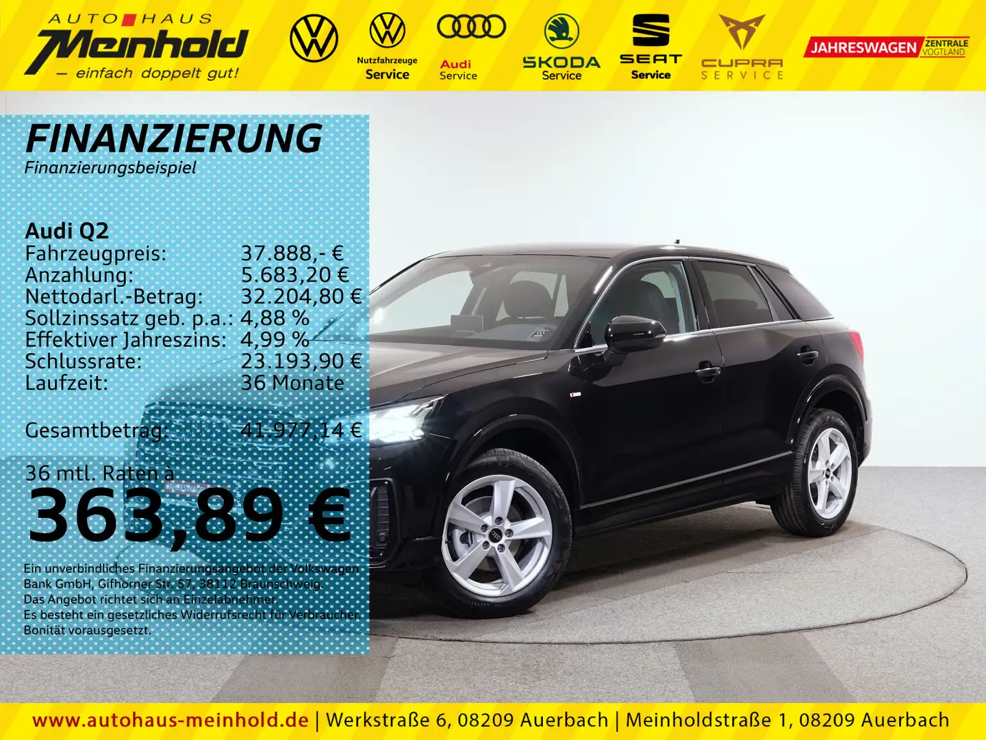 Audi Q2 S line 35 TFSI S tronic,Matrix LED,AHK,Standh Schwarz - 1