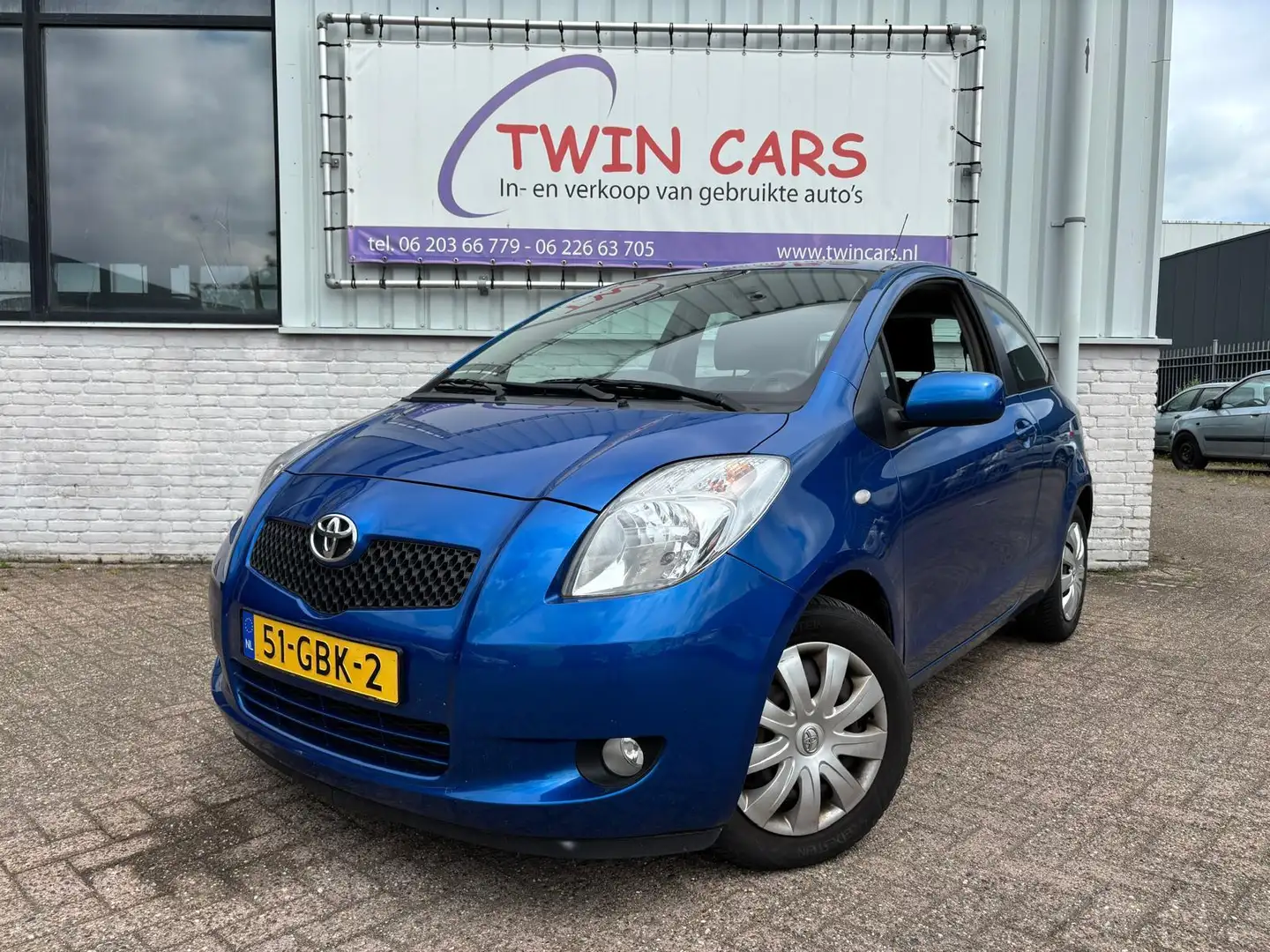Toyota Yaris 1.3 VVTi Sol Automaat Airco 3drs Blauw - 2