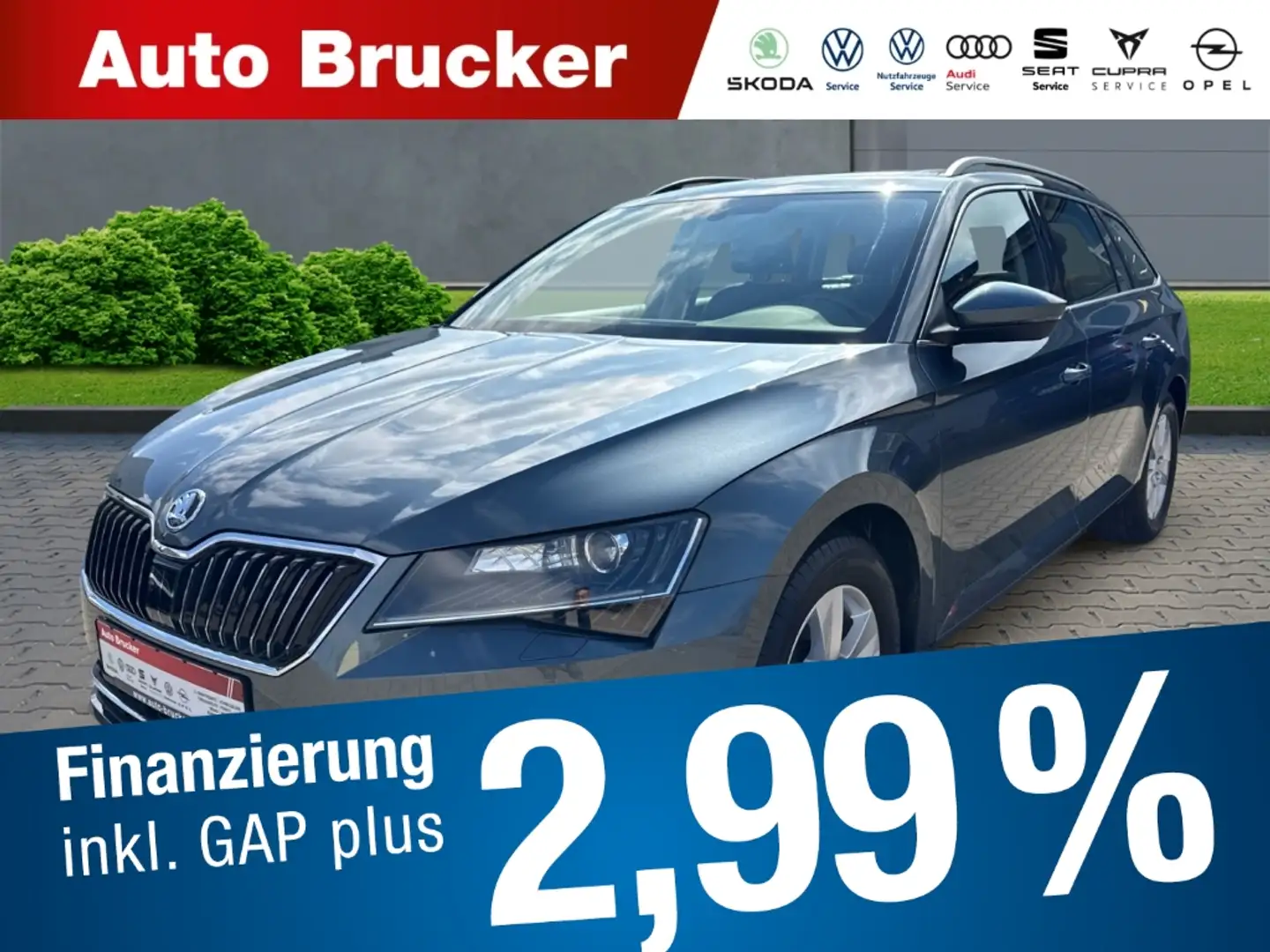 Skoda Superb Combi Ambition 2.0 TDI+Alufelgen+Xenon+el.Panorama Grau - 1