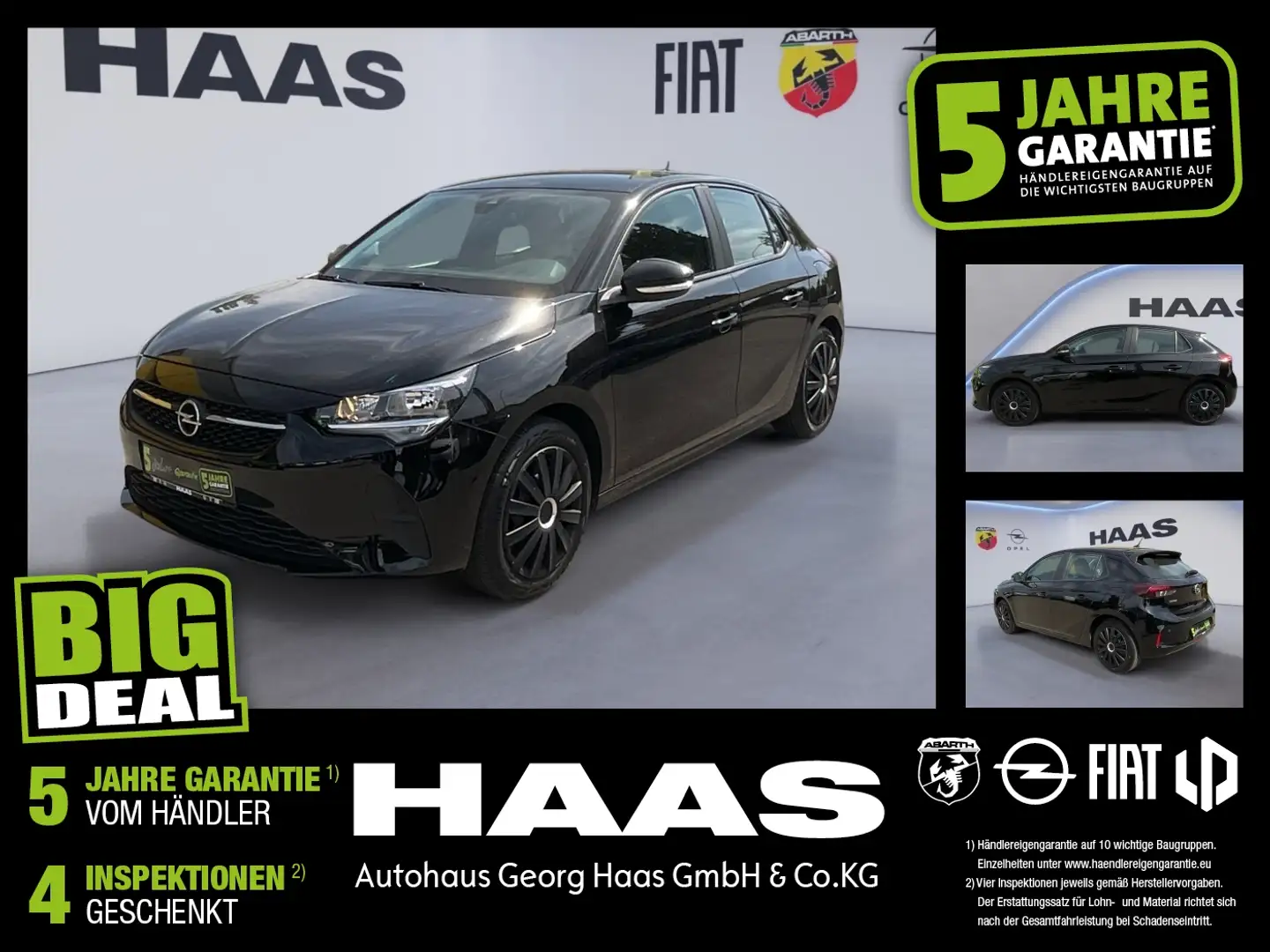 Opel Corsa F 1.2 Edition Navi+SHZ+Kam.+PDC+SpurH Schwarz - 1