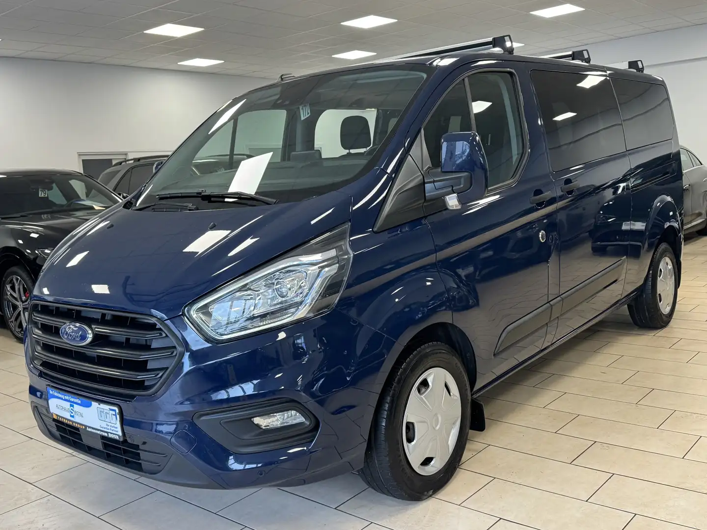 Ford Transit Custom 320 L2H1 Trend*CarPlay*AHK*ACC*Navi*8Sitz* Bleu - 1