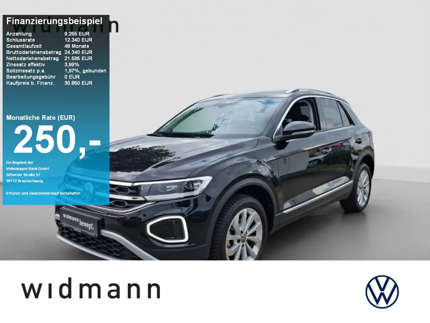 Volkswagen T-Roc Style 1.5 TSI 150PS DSG AHK NAVI ACC Schwarz - 1