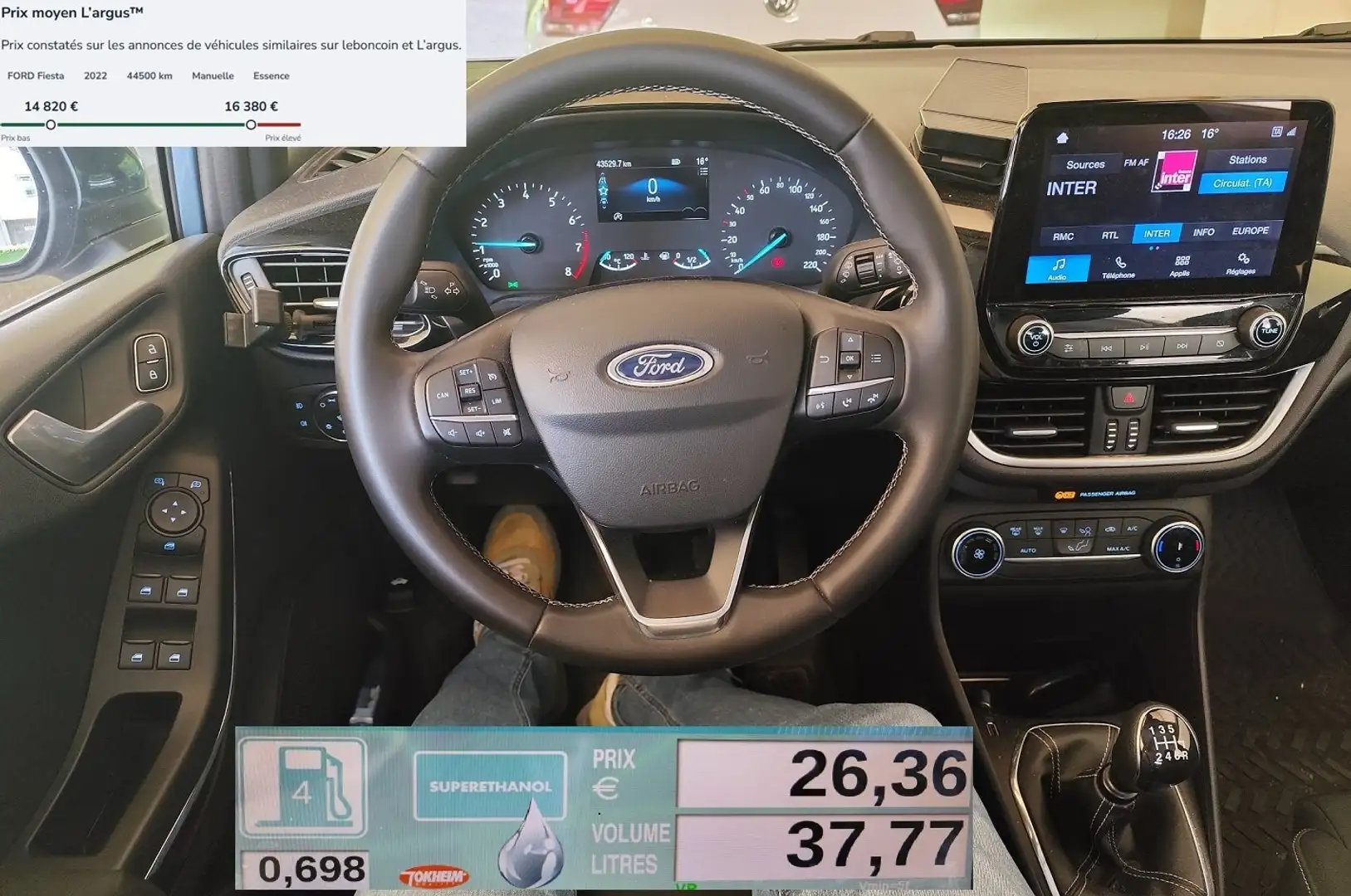 Ford Fiesta Fiesta 1.0 EcoBoost Flexifuel 95 ch S Bleu - 2