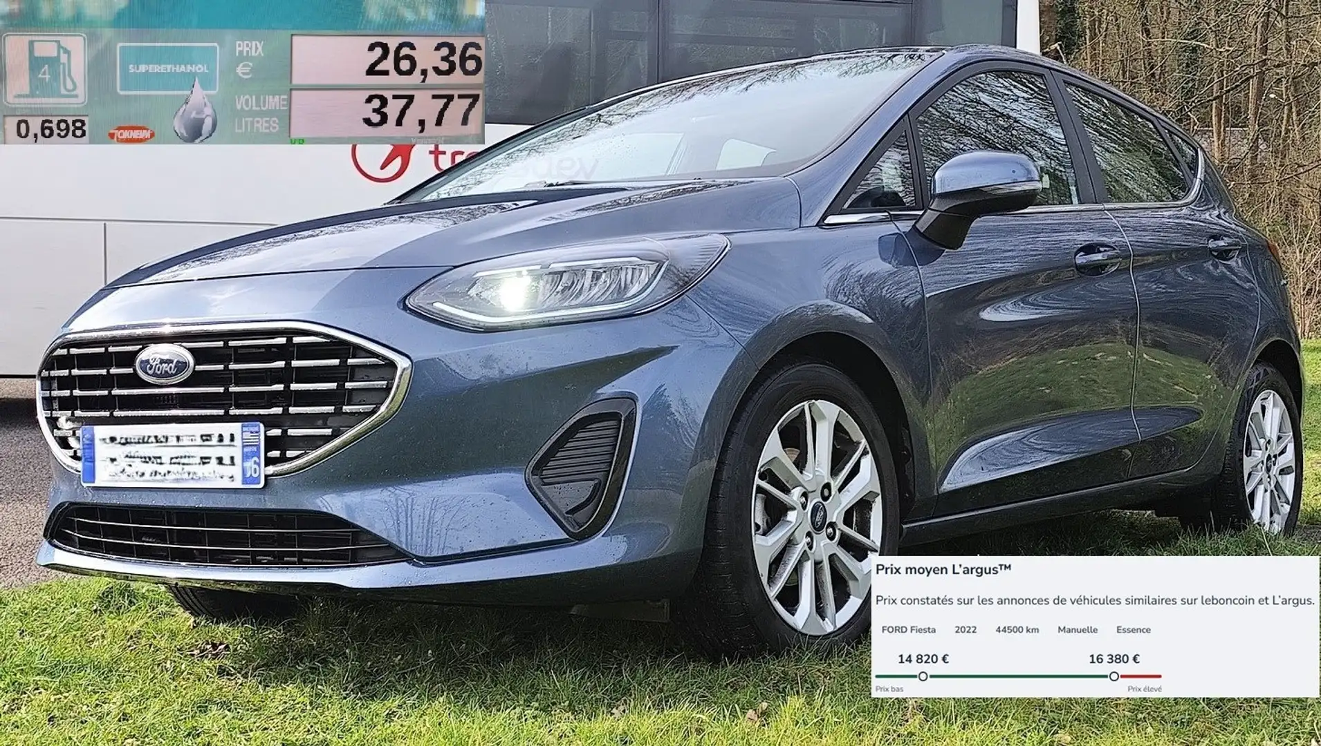Ford Fiesta Fiesta 1.0 EcoBoost Flexifuel 95 ch S Bleu - 1