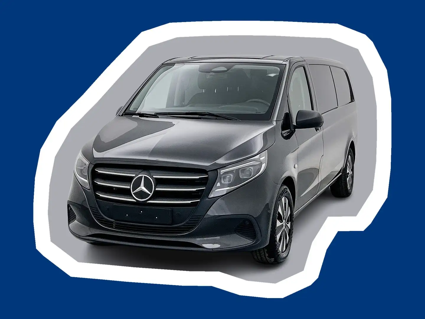 Mercedes-Benz Vito 124 CDI Mixto Select DC L3 Dubbele Cabine Distroni Gris - 1
