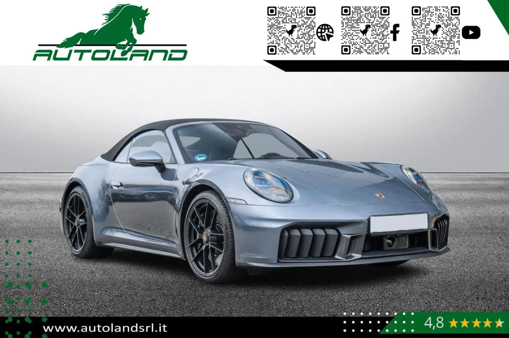 Porsche 992 Carrera 2.0 *GTS Cabrio-360°-Full* Grigio - 2