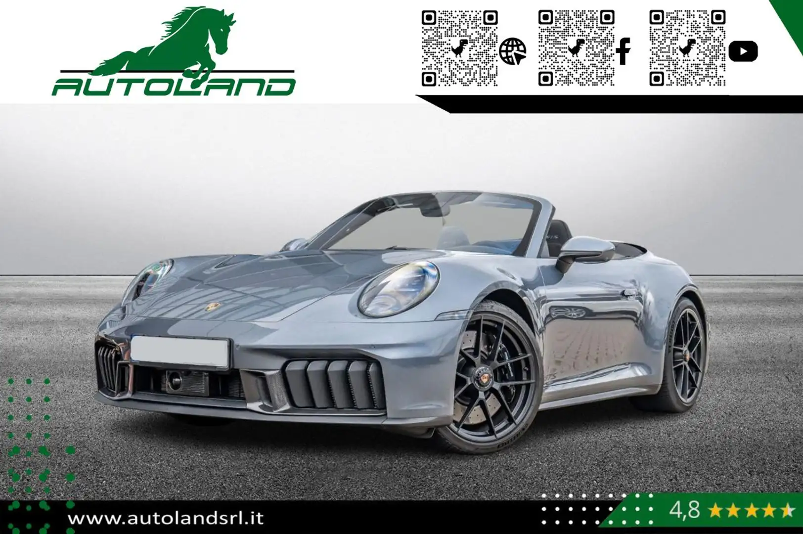Porsche 992 Carrera 2.0 *GTS Cabrio-360°-Full* Grigio - 1