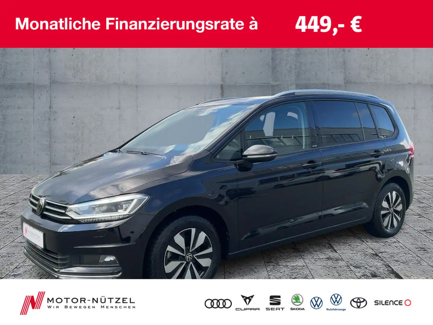 Volkswagen Touran 2.0 TDI DSG MOVE LED+NAVI+ACC+AHK+7SITZER Schwarz - 1
