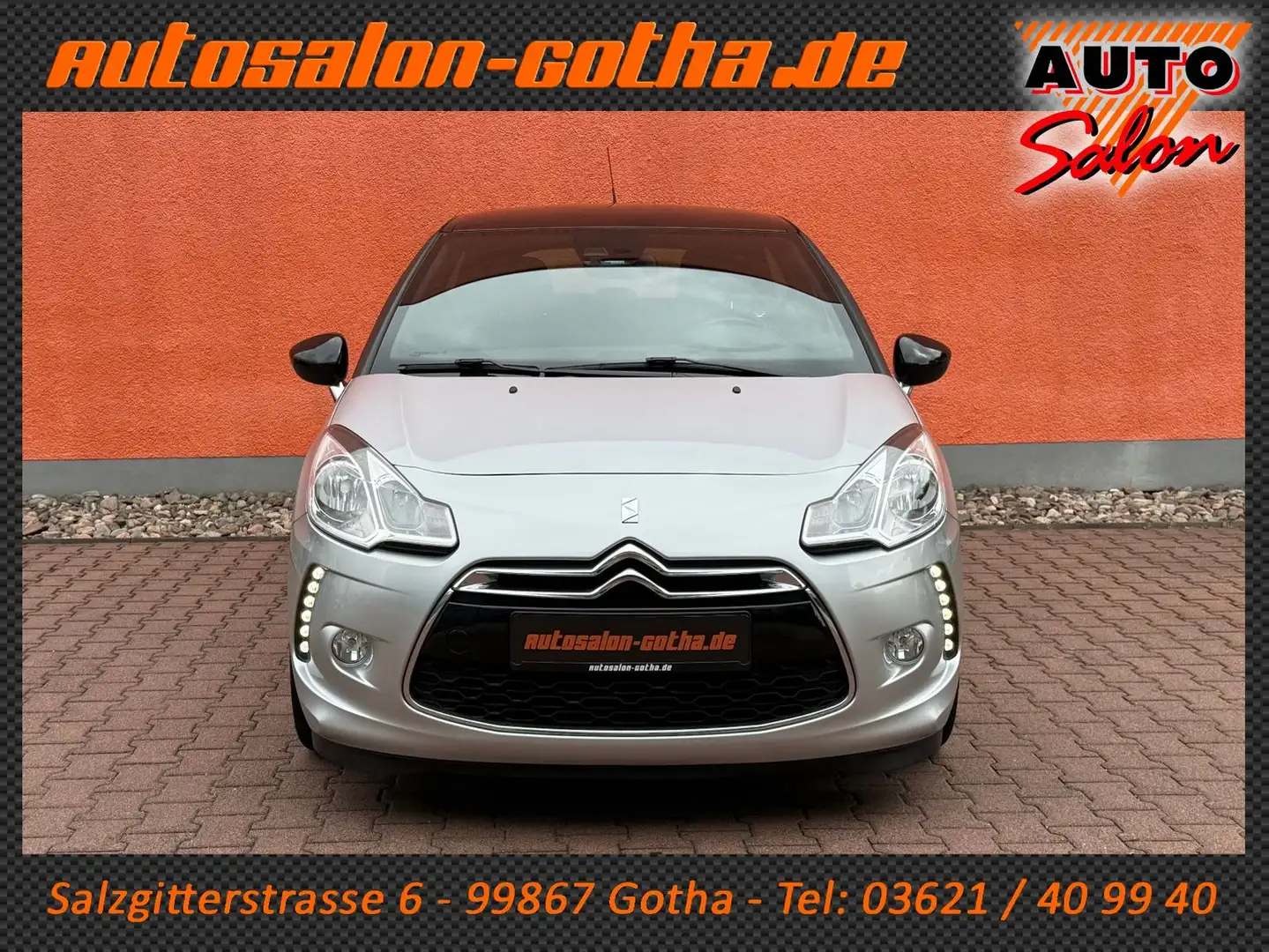 Citroen DS3 SoChic NAVI+KLIMAAUTO+TELEFON+17"LMR+CAM Silber - 2