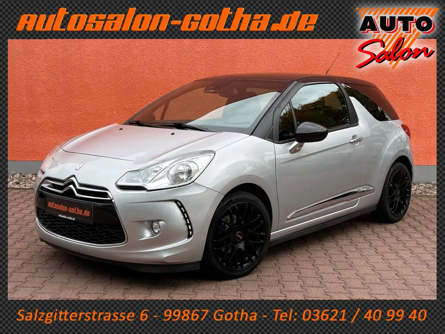 Citroen DS3 SoChic NAVI+KLIMAAUTO+TELEFON+17"LMR+CAM Silber - 1