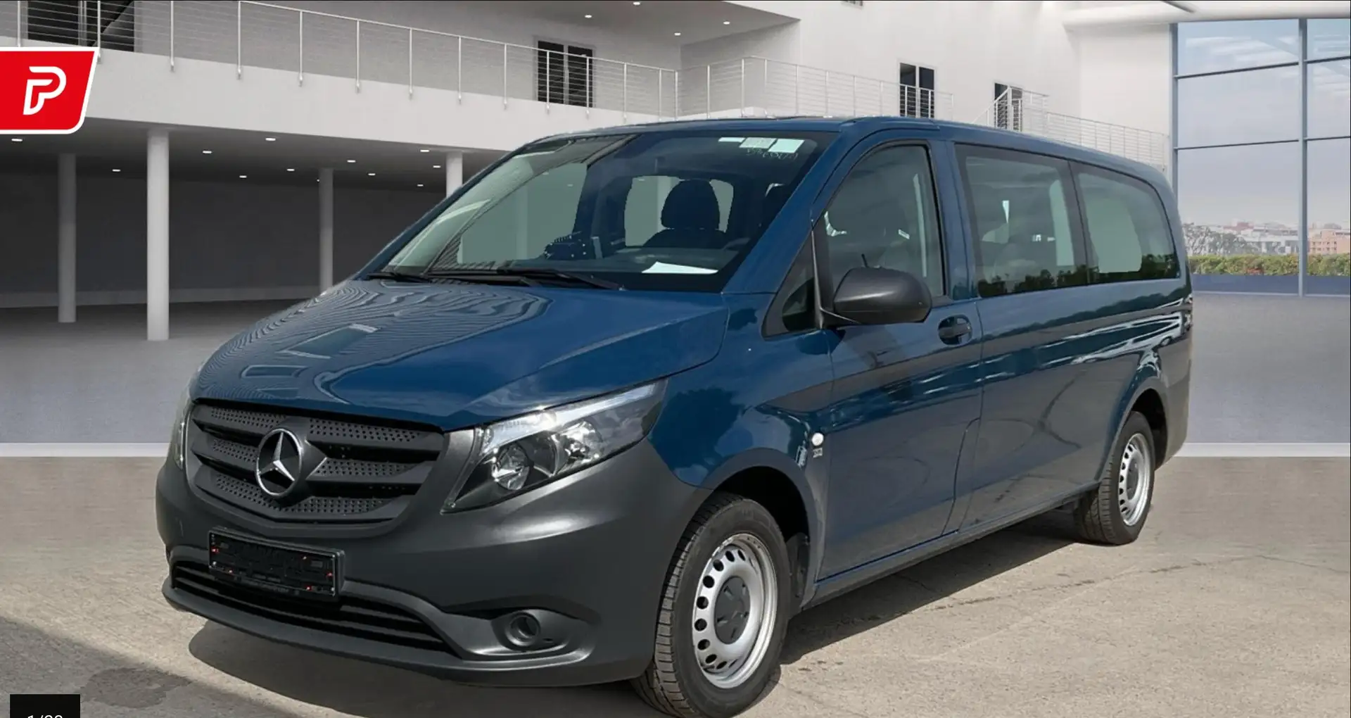Mercedes-Benz Vito 114 extralang 6G/KLIMA/SITZHEIZUNG/TEMPOMAT/8SITZE Blauw - 2