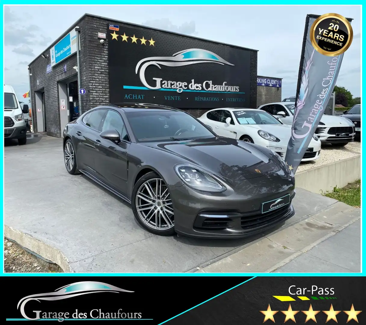 Porsche Panamera 2.9 V6 Bi-Turbo 4S - ! PDK ! - 1er Propr. - Eu6d Gris - 1