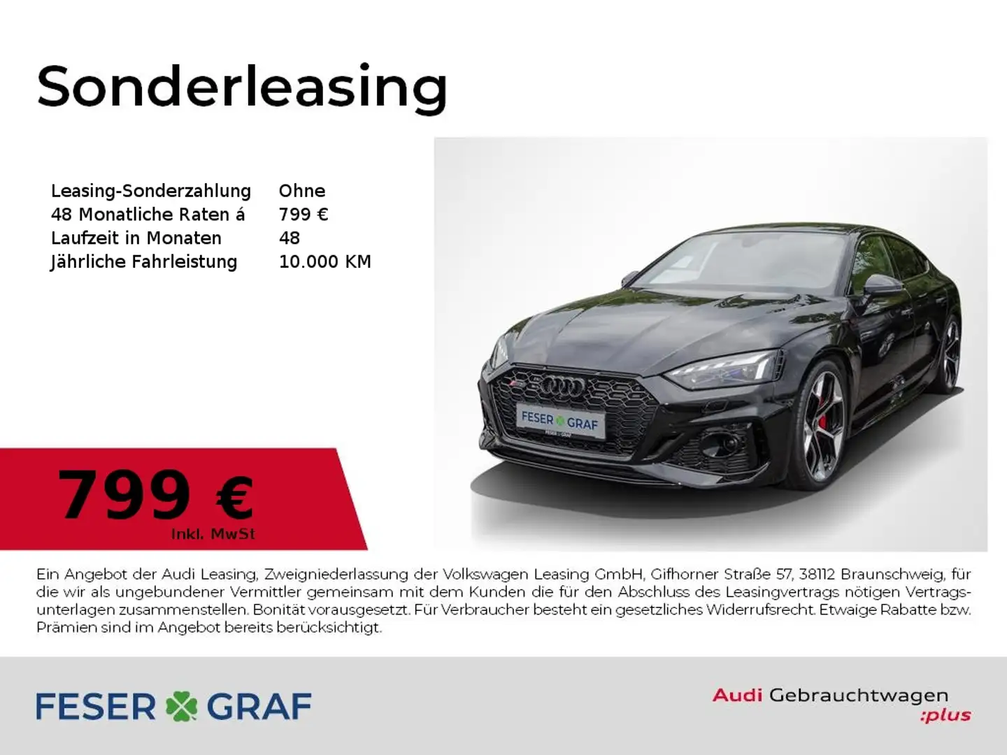 Audi RS5 Sportback competition /Matrix/Pano/360°/ Noir - 1
