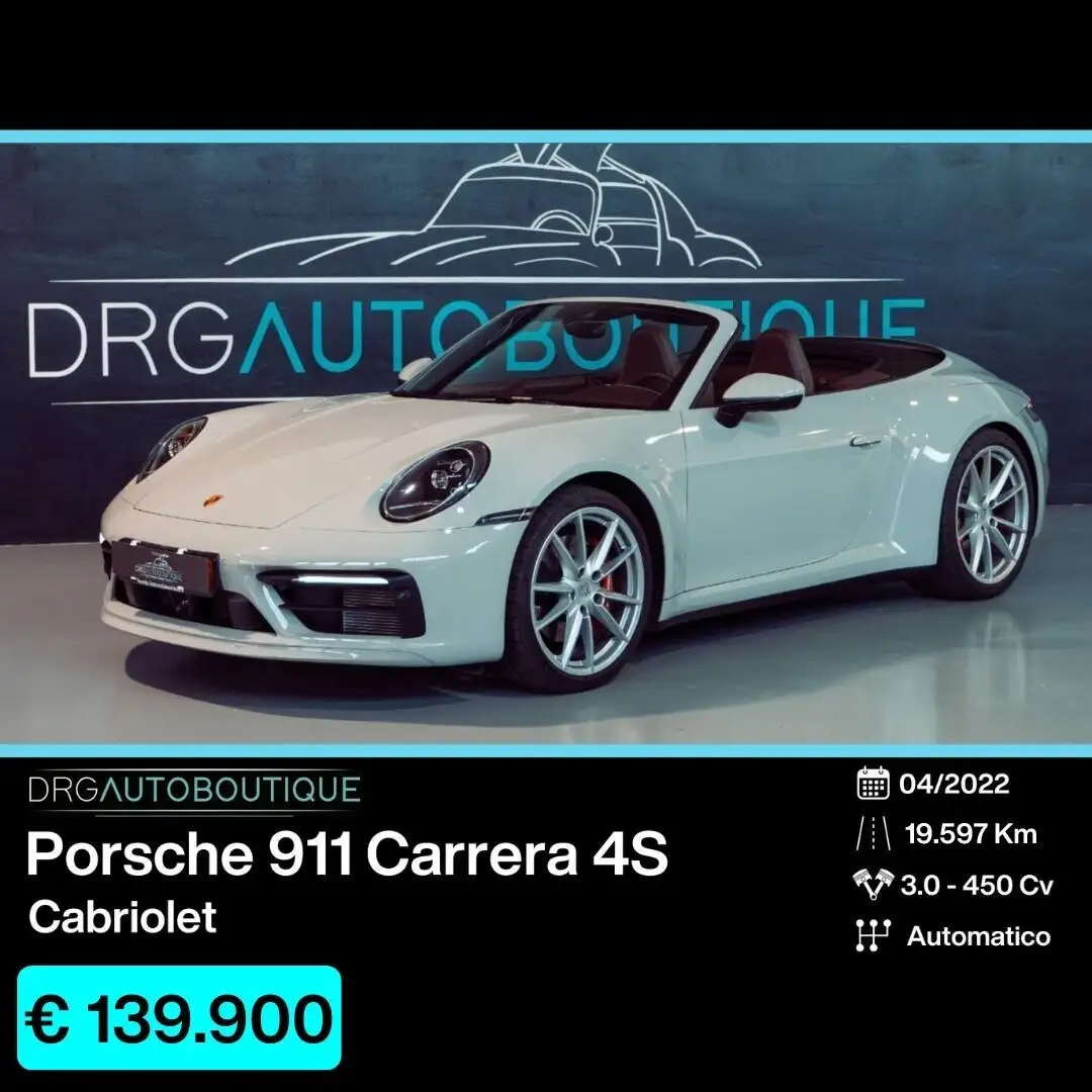 Porsche 992 911 Carrera 4S Cabriolet Weiß - 1